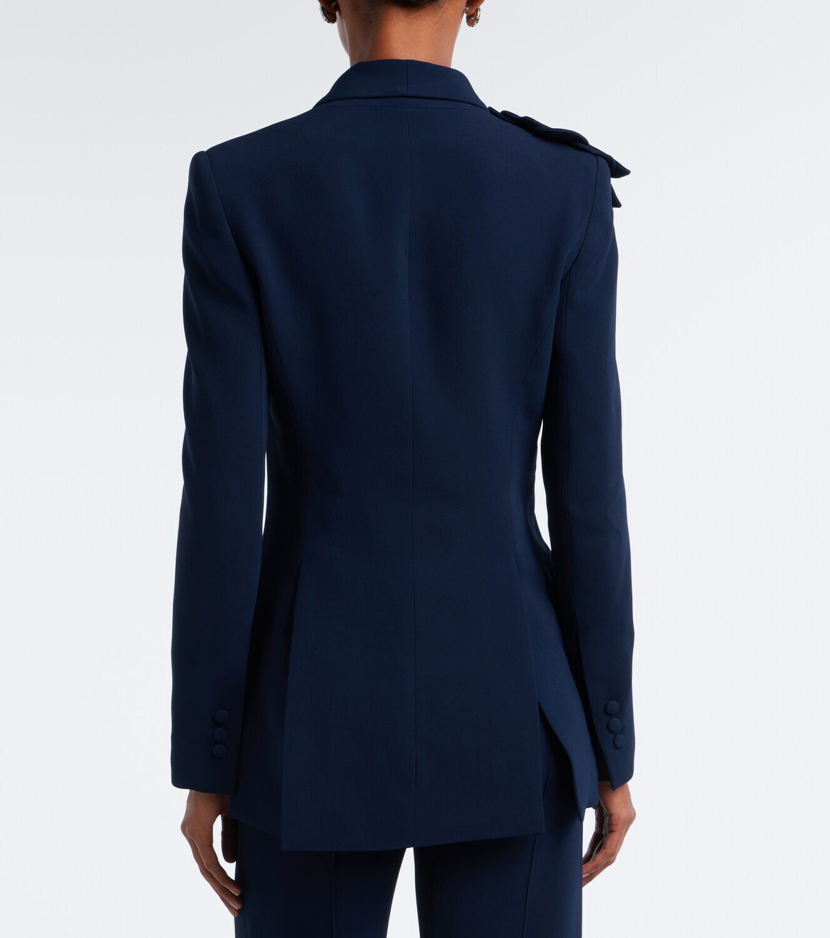 Elie Saab Floral-appliqué cady blazer