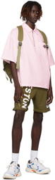 Heron Preston Pink Zip Polo
