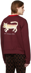 Marni Burgundy Maria Magdalena Suarez Edition Tiger Patch Sweatshirt