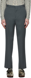 AURALEE Grey Light Wool Max Gabardine Trousers