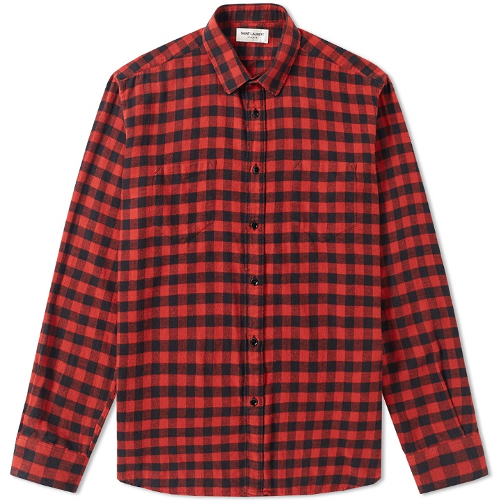 Photo: Saint Laurent Flannel Check Shirt