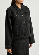 Skall Studio Inger Panelled Denim Jacket Black