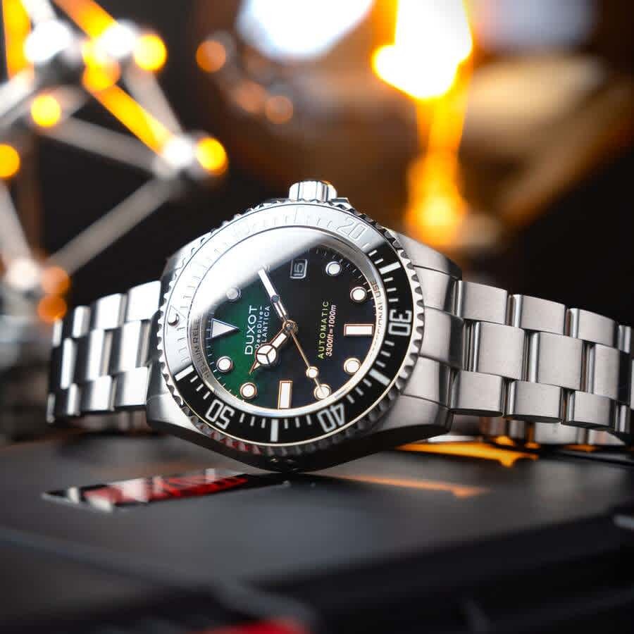Duxot Atlantica Deep Dive Automatic Green Dial Mens Watch DX-2066