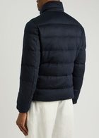 Aurélien Quilted Wool-blend Jacket Navy