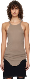 Rick Owens DRKSHDW Taupe Temple Racer Back Tank Top
