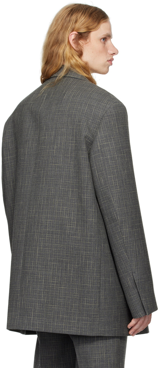 Jil Sander Gray Virgin Wool Blazer