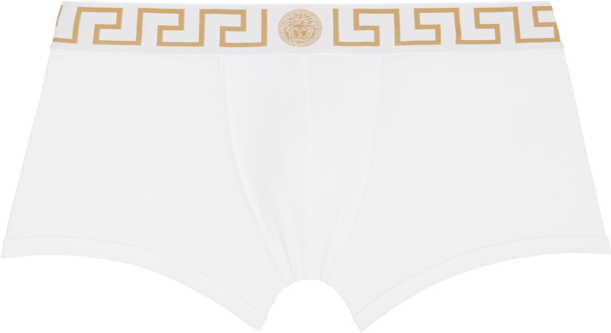 Versace Underwear White 90s Vintage Logo Briefs Versace