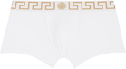 Versace Underwear White Greca Border Boxer Briefs