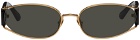 LINDA FARROW Black & Gold Shelby Sunglasses