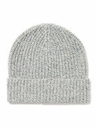 Brunello Cucinelli - Brushed Ribbed-Knit Beanie - Blue