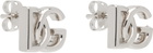 Dolce & Gabbana Silver Logo Stud Earrings