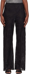 Silk Laundry Black Clip Silk Bias Cut Lounge Pants
