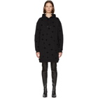 McQ Alexander McQueen Black Cut-Up Swallow Hoodie Dress