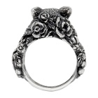 Ugo Cacciatori Silver Small Wolf Ring