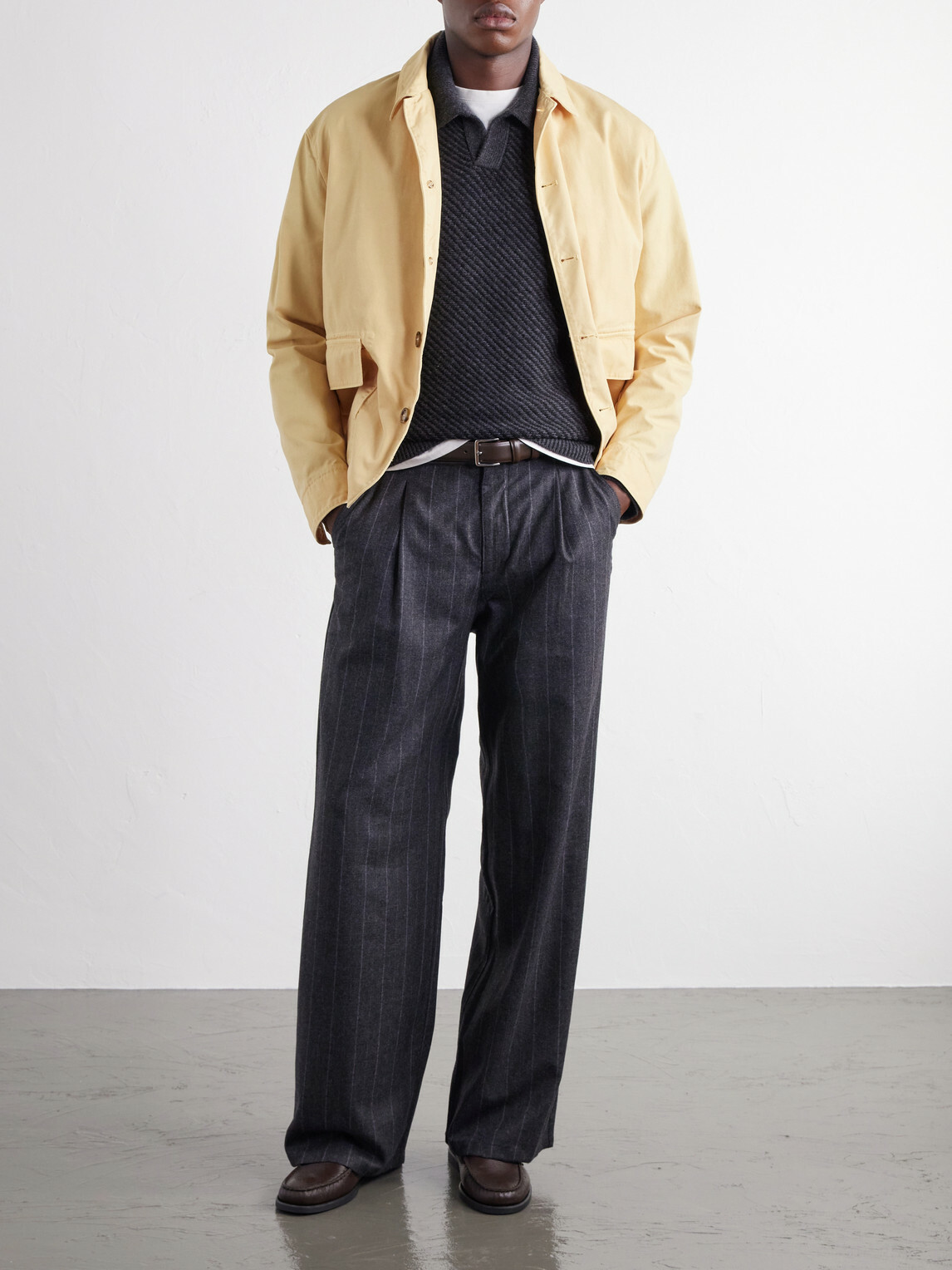 Mr P. - Wool Polo Sweater - Black