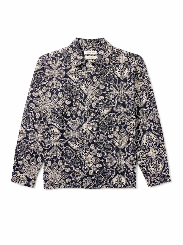 Photo: A Kind Of Guise - Sayan Jacquard-Knit Cotton-Blend Overshirt - Blue