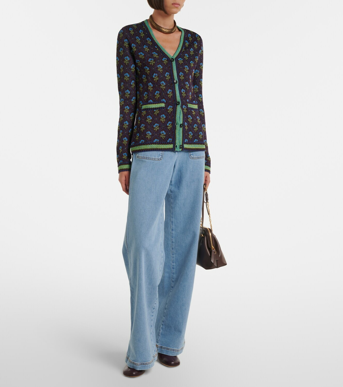 Etro Floral jacquard cardigan