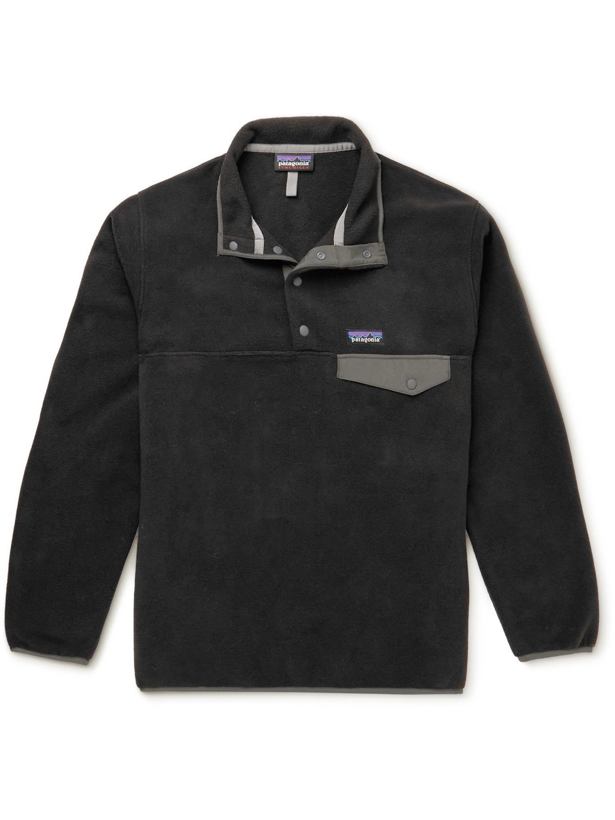 Patagonia Synchilla Snap-T Fleece Pullover - Black/Forge Grey