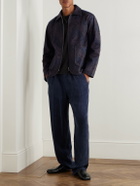 Kardo - Paiwand Studio Amardeep Embroidered Cotton-Herringbone Jacket - Blue