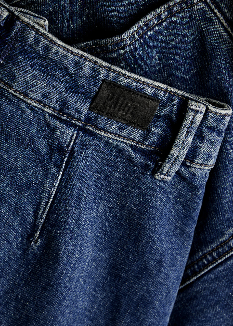 Paige Alice Stretch-denim Midi Skirt Blue