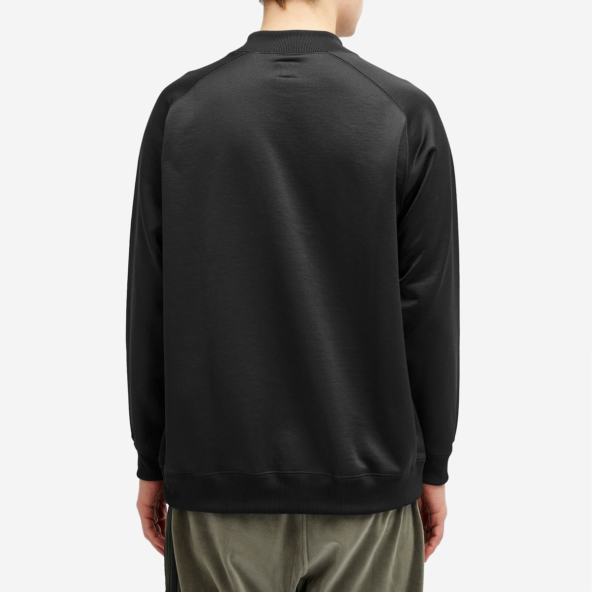 Needles Men's Long Sleeve Mock Neck T-Shirt in Black Needles