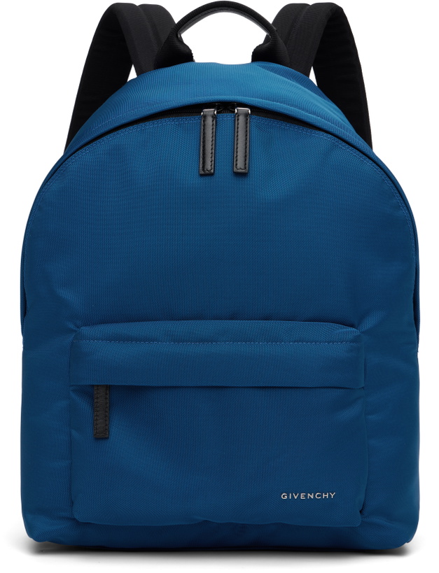 Photo: Givenchy Blue Logo Bonded Backpack
