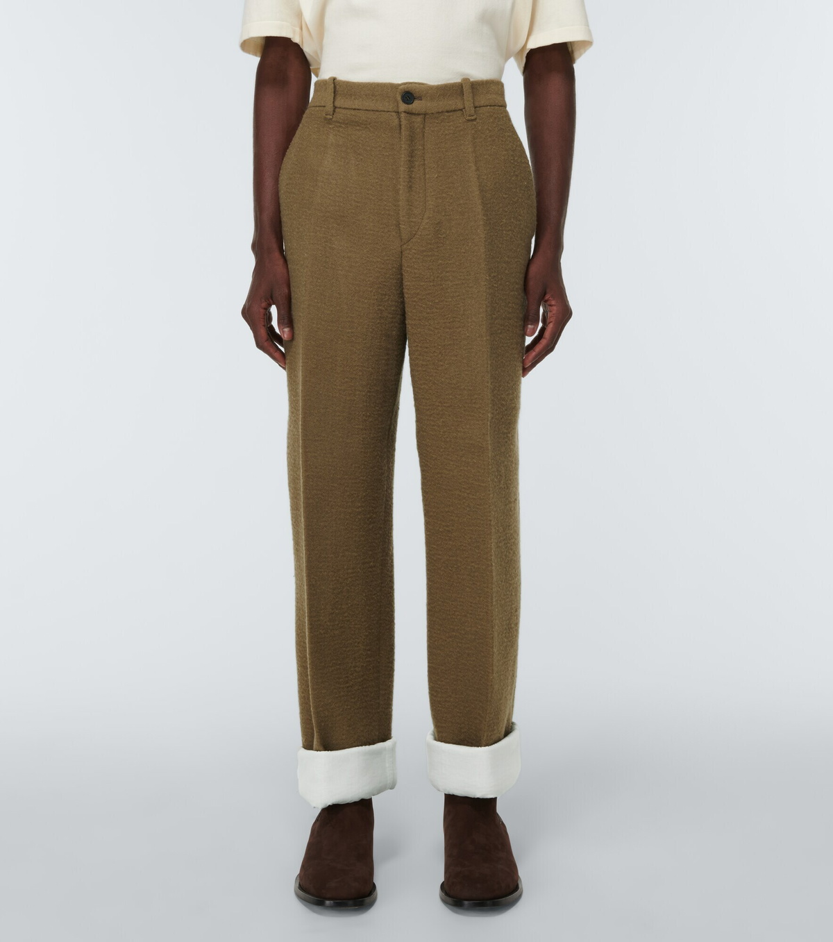 The Row - Gustavo high-rise wool-blend pants
