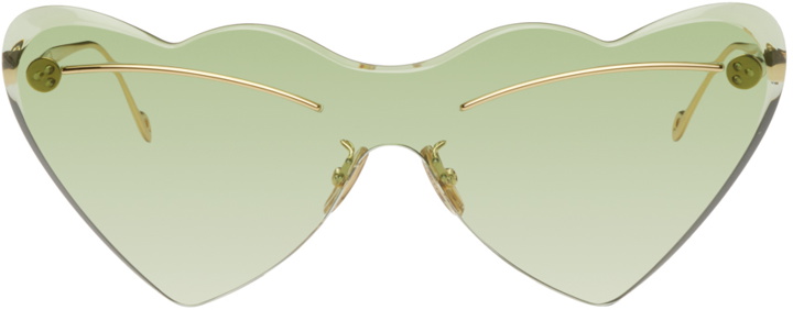 Photo: Loewe Green Rimless Sunglasses