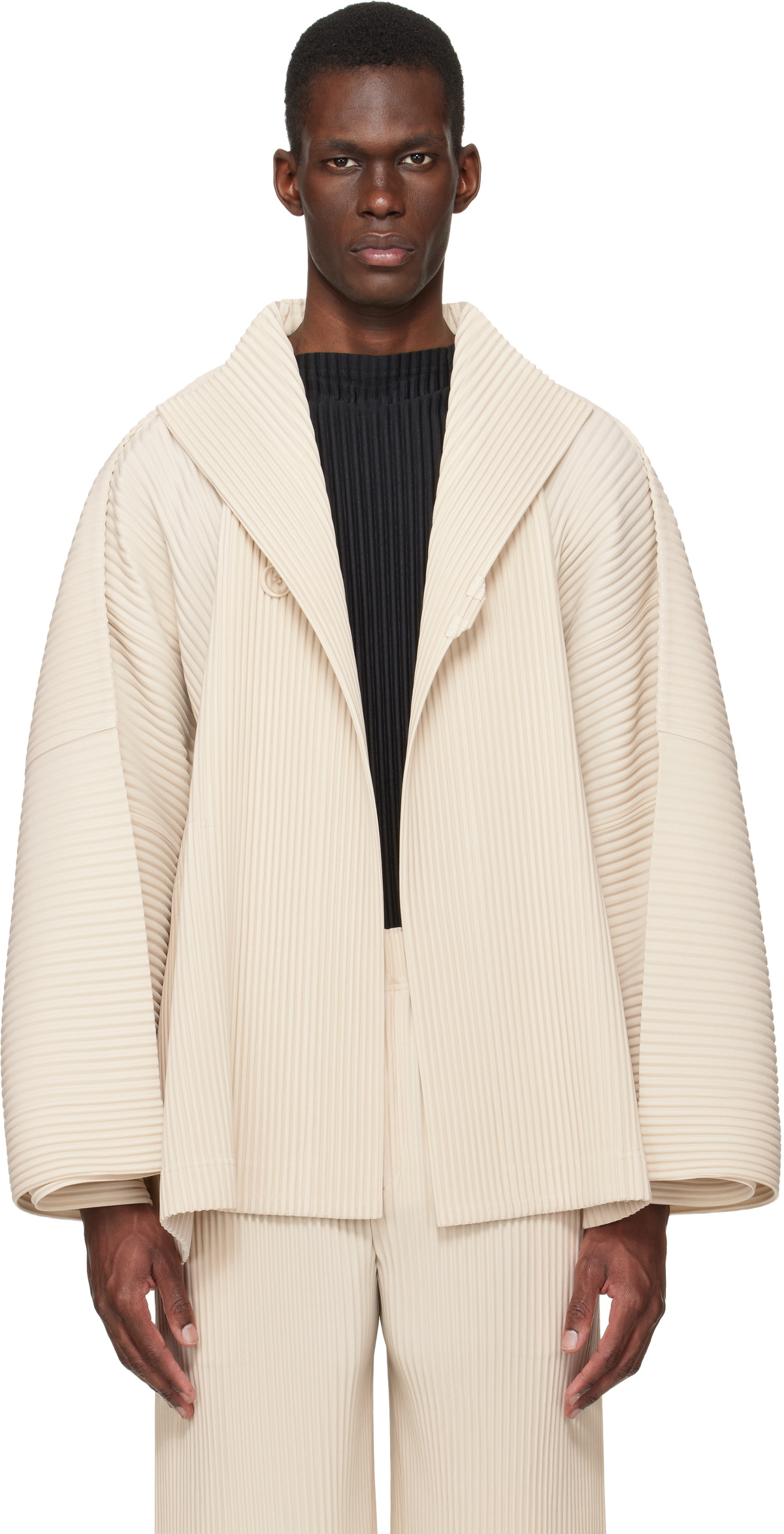 HOMME PLISSÉ ISSEY MIYAKE Brown Kinetic Sculpture Jacket Homme