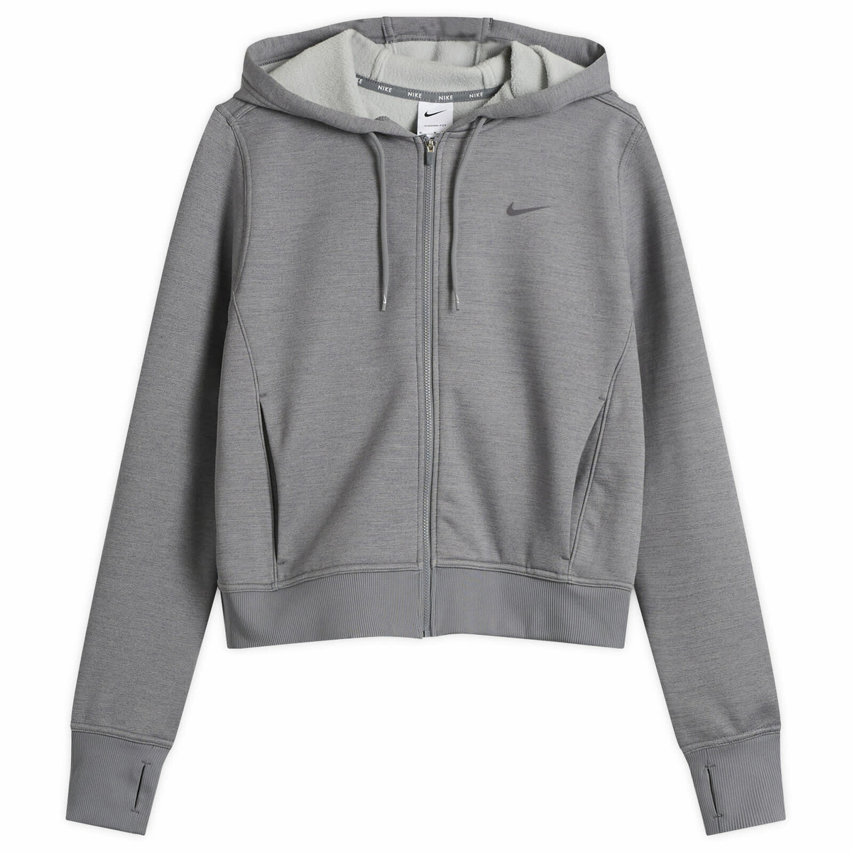 Nike Women's One Therma- Fit Hoodie in Carbon Heather