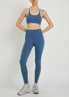 Varley Freesoft Selma Stretch-jersey Sports bra Blue