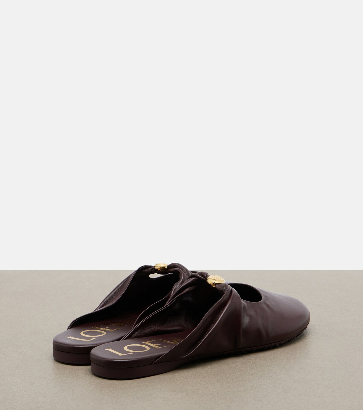 Loewe Pebble Soft leather mules