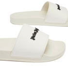 Palm Angels Classic Logo Pool Slide in Neutral