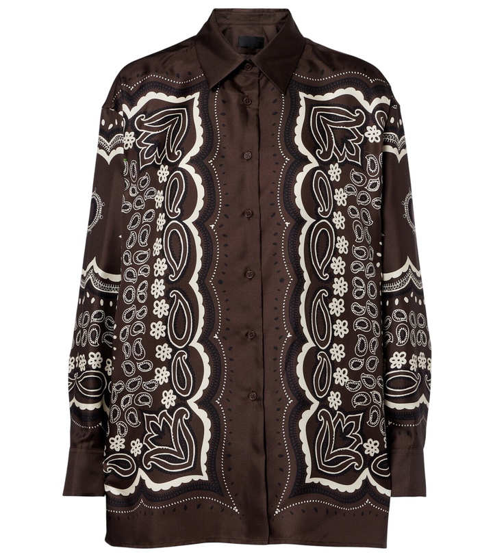 Photo: Nili Lotan Alfie printed silk twill shirt