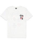 STÜSSY - Printed Cotton-Jersey T-Shirt - White