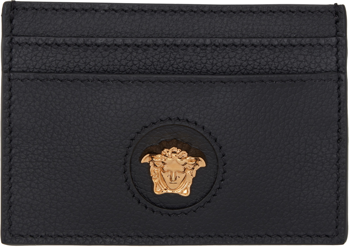 Versace Black 'La Medusa' Card Holder