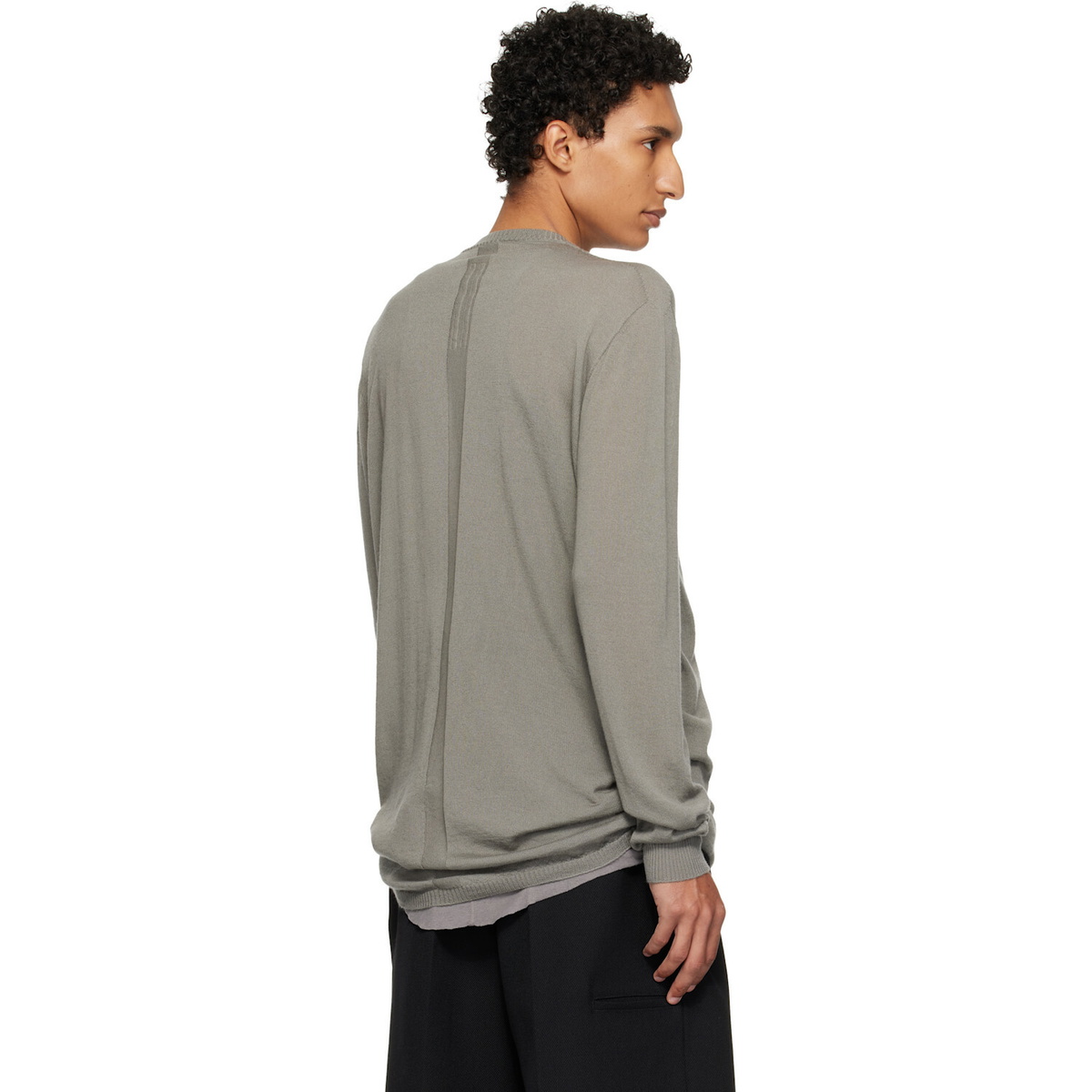 Rick Owens Taupe Tower Oversized Level Sweater
