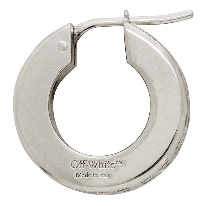 Photo: Off-White Silver Engraved Arrow Single Earring