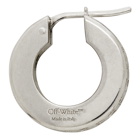 Off-White Silver Engraved Arrow Single Earring