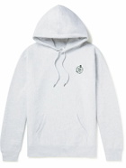 Manresa - Logo-Embroidered Cotton-Blend Jersey Hoodie - White
