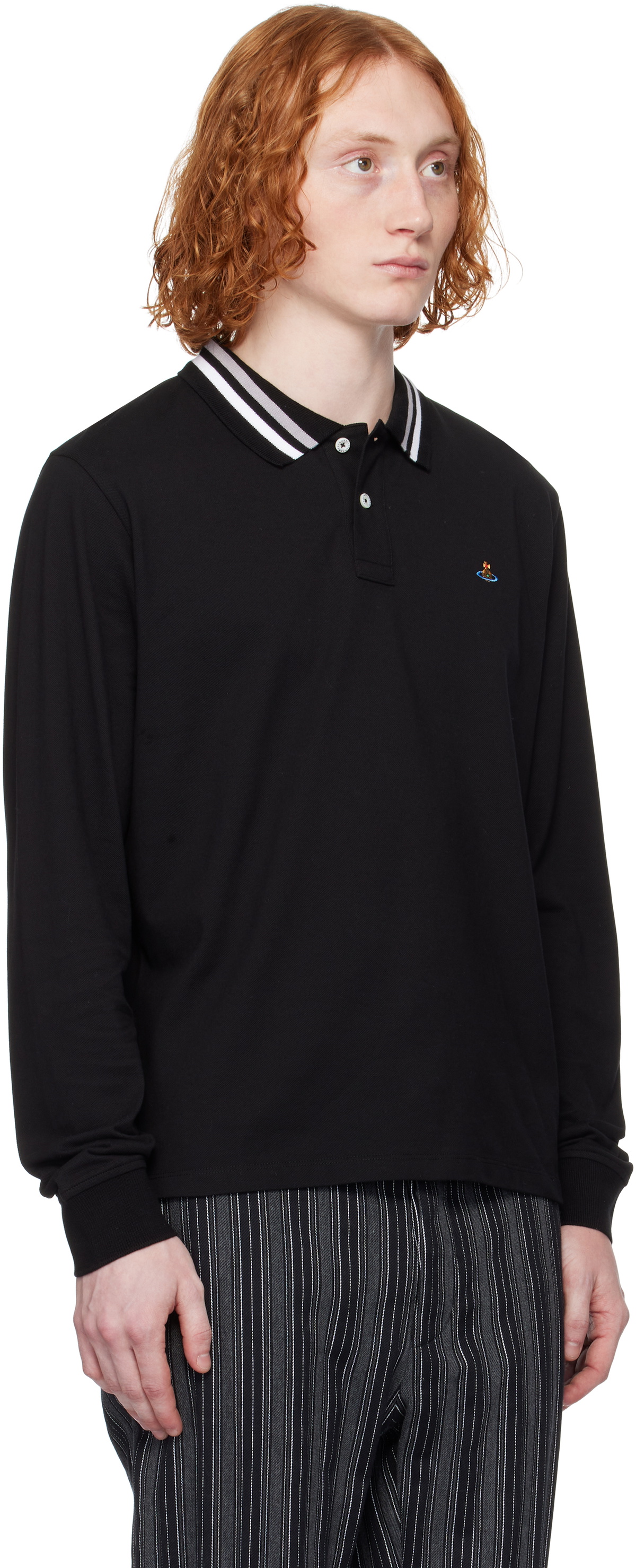 Vivienne Westwood Black Long Sleeve Polo Vivienne Westwood