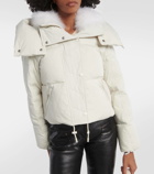 Yves Salomon Shearling-trimmed cotton-blend down jacket