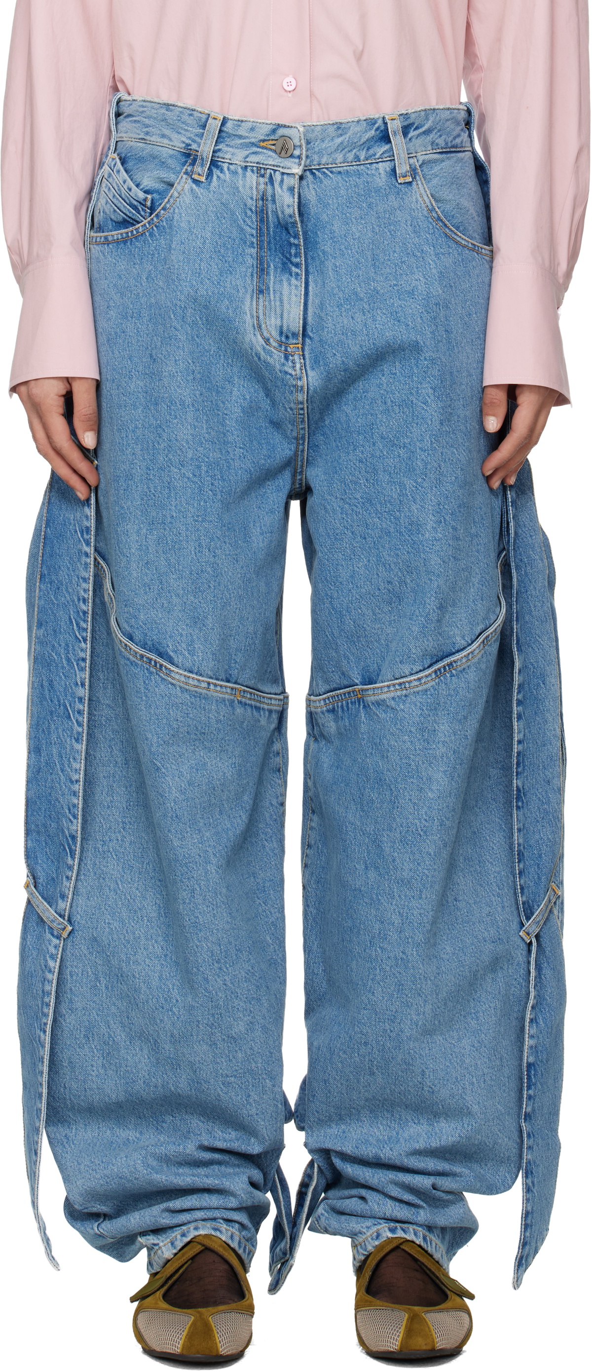 The Attico Blue Long Jeans