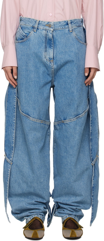 Photo: The Attico Blue Long Jeans