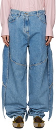 The Attico Blue Long Jeans
