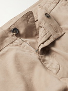 CANALI - Slim-Fit Cotton-Blend Drawstring Trousers - Neutrals