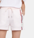 Thom Browne - Striped cotton shorts