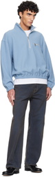 Rier Blue Fleece Sweater