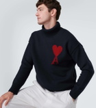 Ami Paris Ami de Cœur wool turtleneck sweater
