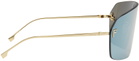 Fendi Gold Fendi First Crystal Sunglasses